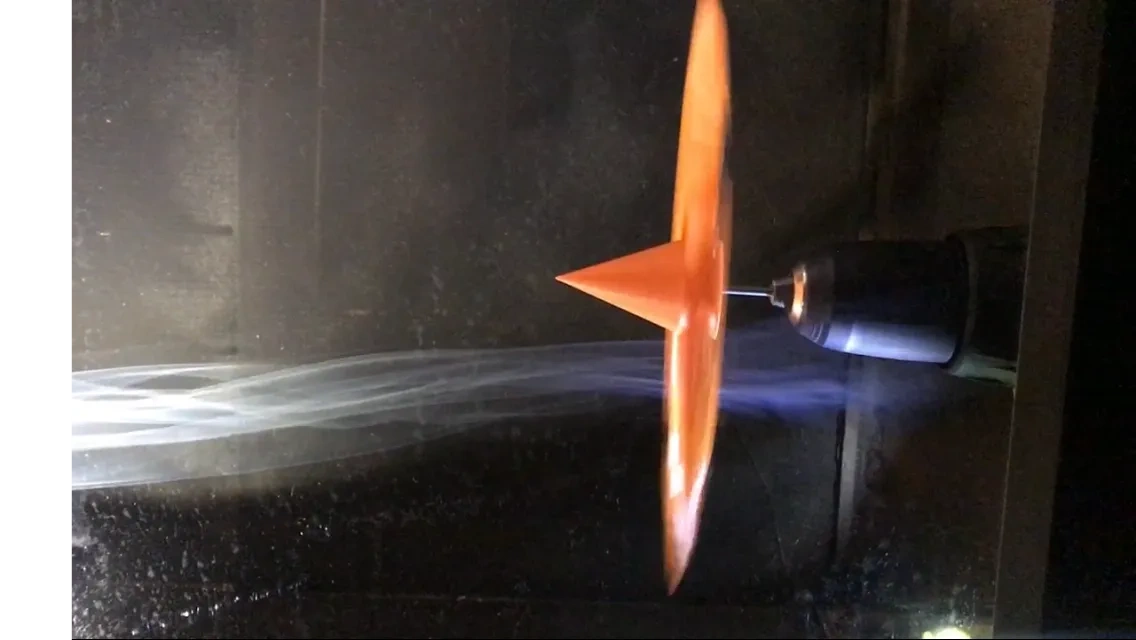 Model-testing apparatus shown on the Kinetic Propellers website